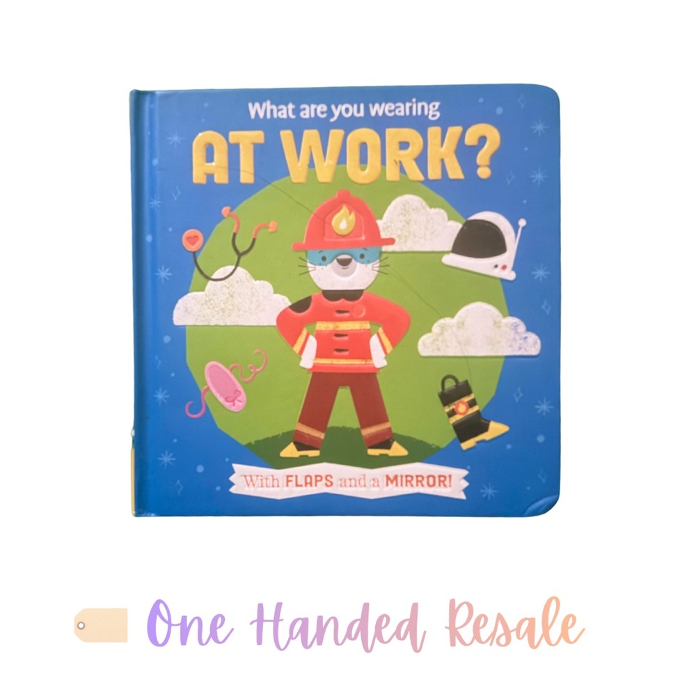 👩🚒 What Are You Wearing At Work Kids Fun Blue Interactive Book w/ Flaps